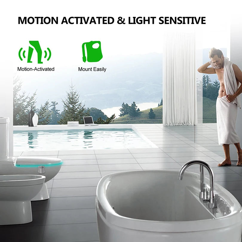 PIR Motion Sensor Toilet Night Light