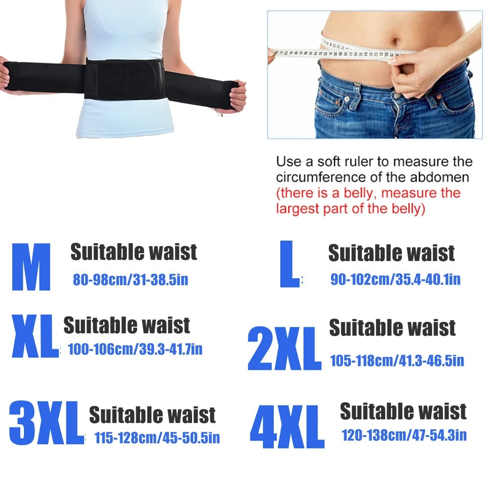 Heating Back Brace for Lower Back Pain Relief – Adjustable Magnetic Therapy