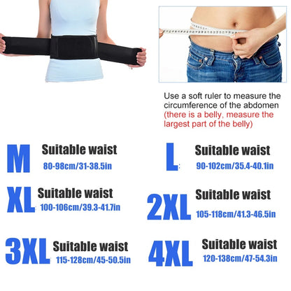 Heating Back Brace for Lower Back Pain Relief – Adjustable Magnetic Therapy