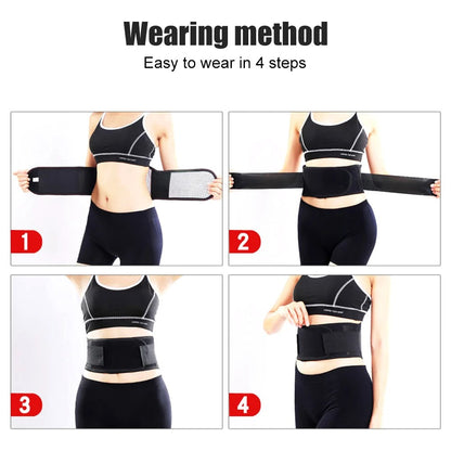 Heating Back Brace for Lower Back Pain Relief – Adjustable Magnetic Therapy